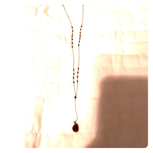 Designer 925 and garnet necklace - Picture 1 of 3
